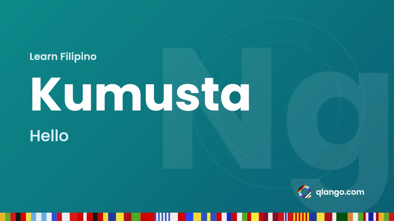 Learn Filipino: “Kumusta” means hello in Filipino