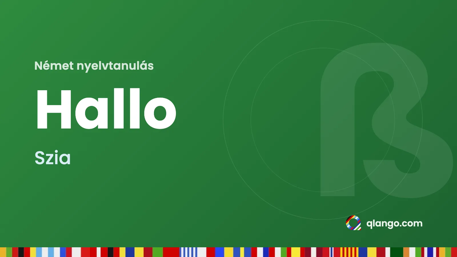 Német nyelvtanulás: „Hallo” jelentése: szia