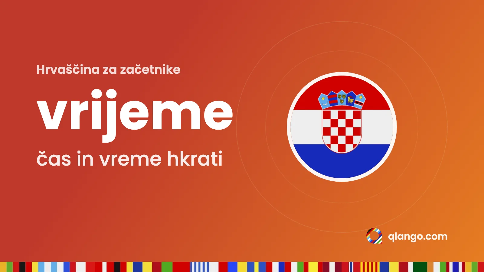 Hrvaška beseda vrijeme s prevodom čas in vreme hkrati
