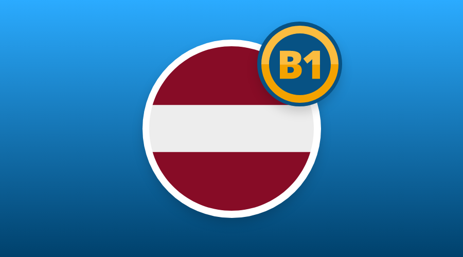 LATVIAN B1 LEVEL AVAILABLE